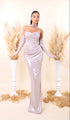 Ela - Strapless dress with ruched bodice